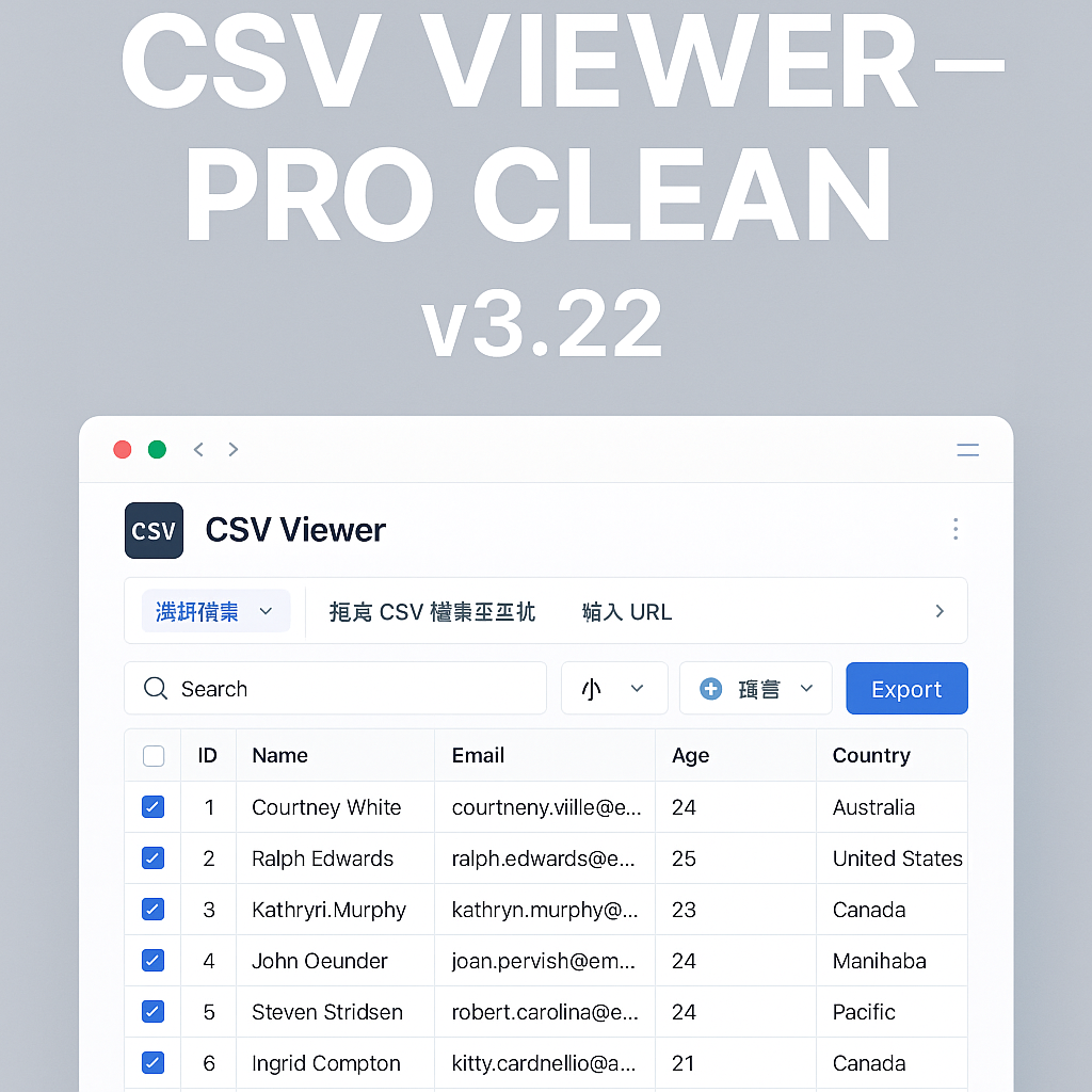 CSV 資料檢視工具 -  Pro Clean v3.2.22