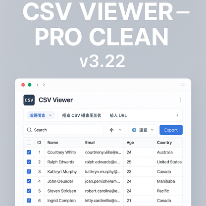 CSV 資料檢視工具 -  Pro Clean v3.2.22